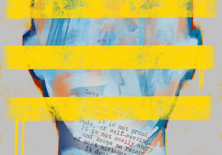 Bold and modern digital artwork with a deep Message - Flash for empathy