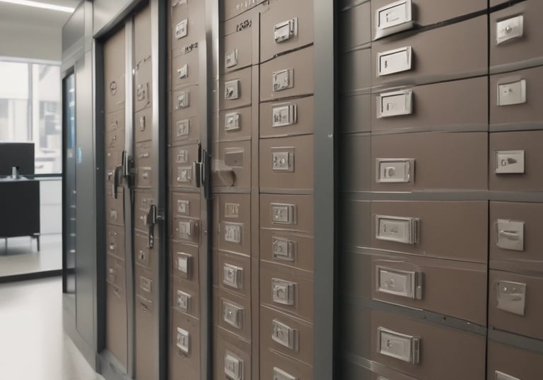A collection of gold bullion including bars and coins, featuring intricate designs and inscriptions visible on the surfaces. The items are placed on a textured golden background, emphasizing their shiny and luxurious appearance.