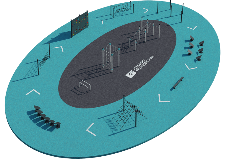 Parcours sportif et ludique pour enfants Kenguru Pro