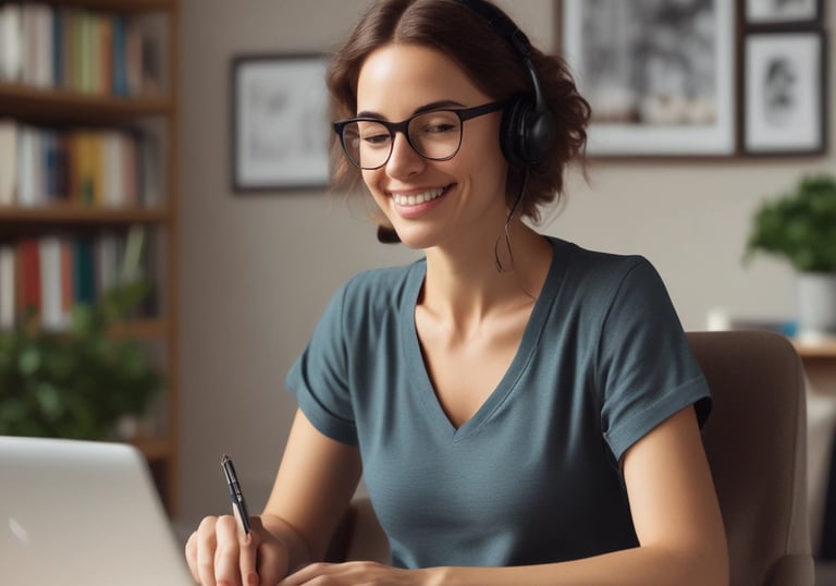person writing on brown wooden table near white ceramic mug