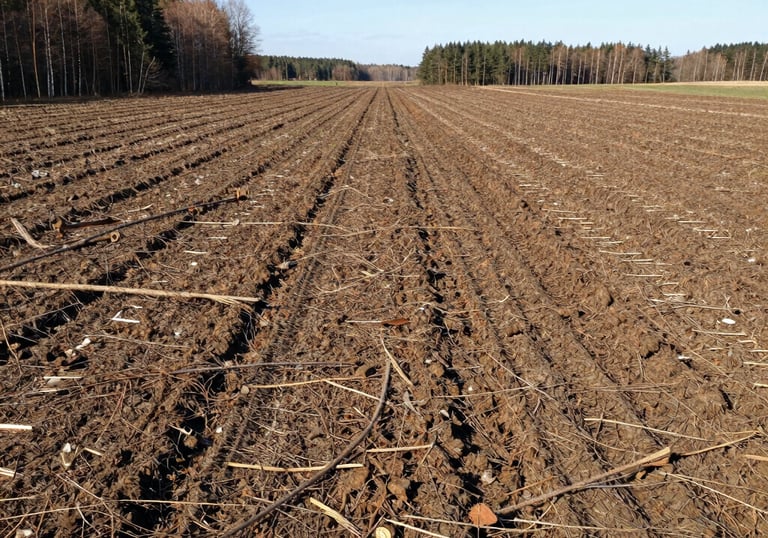 A restored meadow looking clean and managed, highlighting the environmentally responsible result of forestry mulching.