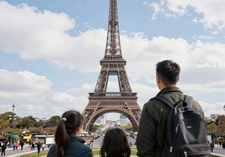 Smartphone screen showing a WhatsApp chat with Nuages Viagens support.