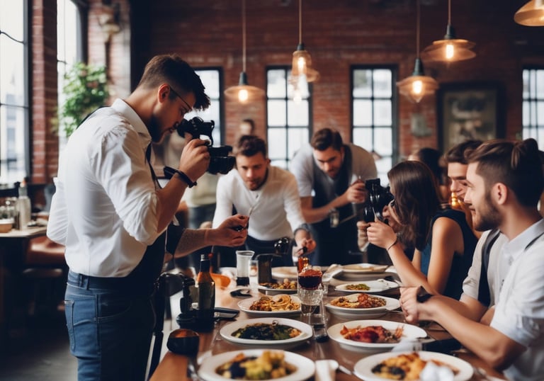 A consultant discussing strategies with a restaurant owner in a modern office setting.