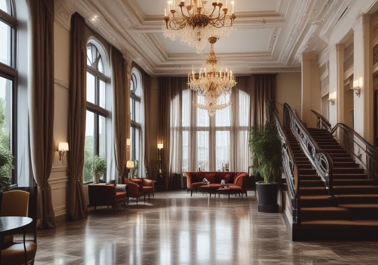 A luxurious interior showcasing high-end finishing work.