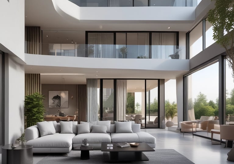 An architectural consultant discussing plans with clients.