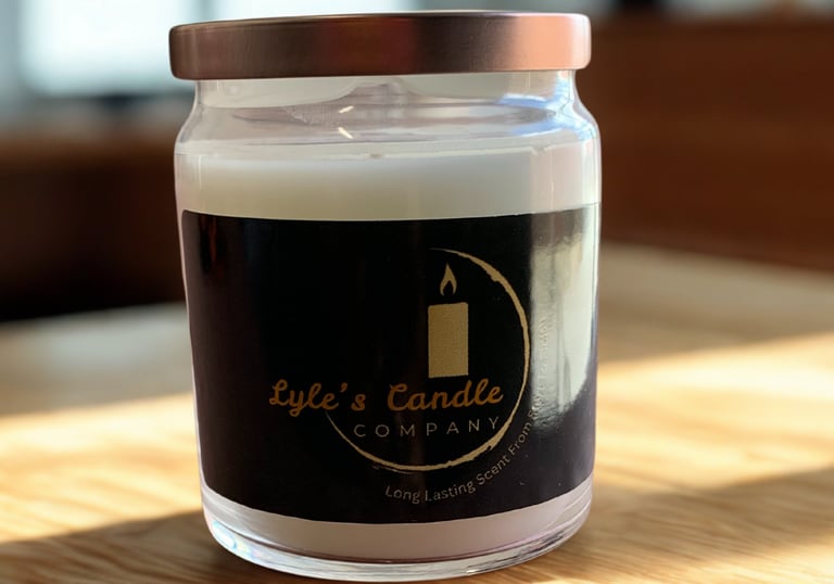 a candle that is sitting on a table