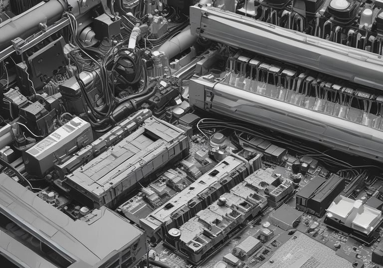 A computer monitor displays a webpage from HelpDesk Heroes, featuring a contact address and email. Social media icons including Facebook, LinkedIn, Twitter, Instagram, and Pinterest are visible. The screen also shows a Trustpilot rating. A stack of cookies is partially visible at the bottom of the image, and part of a keyboard can be seen in the foreground.