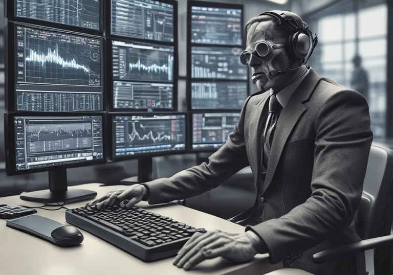 A smartphone displaying an advertisement for an online trading platform called eToro. The screen shows a green background with text promoting the platform as a leading social trading platform. A button labeled 'Get Started' is visible, along with a partial view of a mobile app screen below.