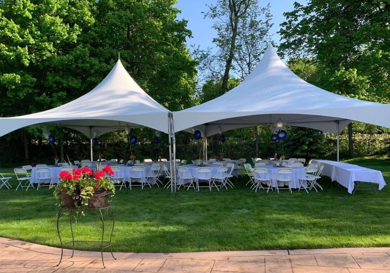 20x40 Tent with chairs and tables, el paso diamond events