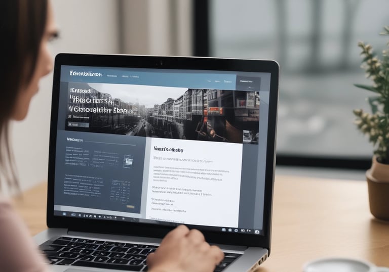a woman sitting at a table with a cup of coffee