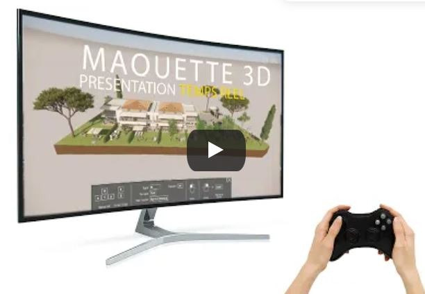 Une visite maquette 3D style jeux vidéo