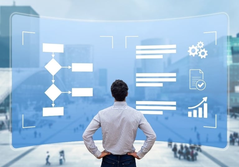 A person getting ready to set up their systems