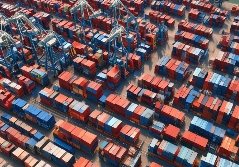 A storefront display featuring three mannequins dressed in stylish clothing. The left mannequin wears a patterned trench coat with various designs, the middle one is dressed in a checkered suit, and the right one is in a black outfit with a red scarf and matching red bag. Flanking the mannequins, shelves display a variety of handbags in different colors and styles, along with some boxed items. The background features the brand's name in a bold, illuminated sign above the display.
