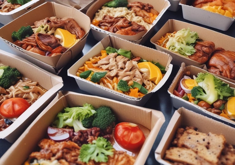 a white van driving down a street next to tall buildings