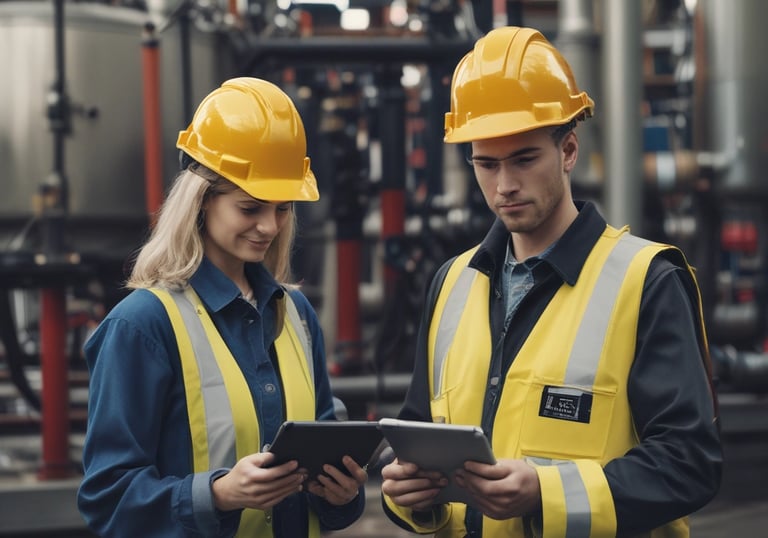 a man riding a skateboard down a street next to tall buildings