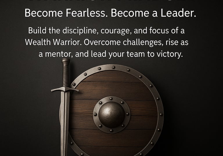 a warrior's mindset with a sword and shield
