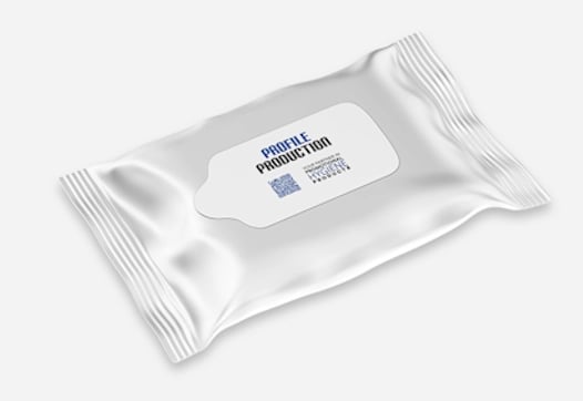 Wet Wipes 10-Pack Flow Pack – Pocket-Size Custom Printed Hygiene Wipes