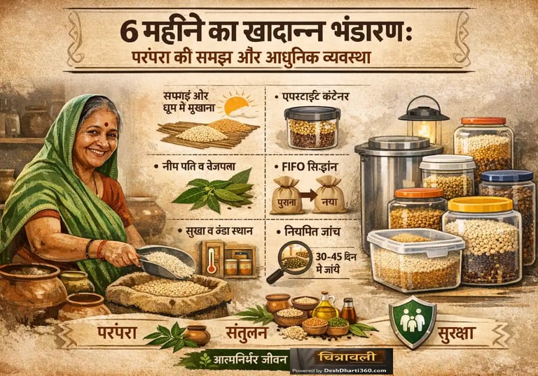 Six month food grain storage using traditional and modern methods