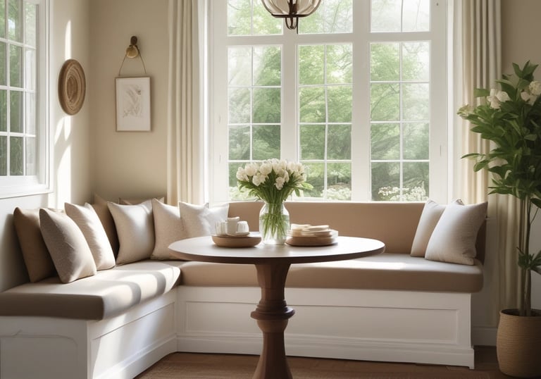 A modern interior architectural design featuring a series of staggered glass railings and stairs with wooden ceiling panels. The space is bright, with light streaming in from large windows in the background.
