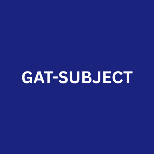 a blue background with the words gat - subject subject of the gat -
