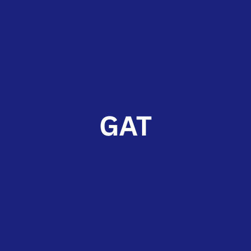 a blue and white cat sitting on a blue background
