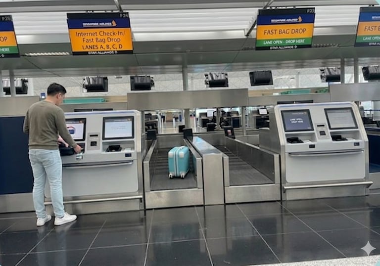 Self checking and bag drop counters 