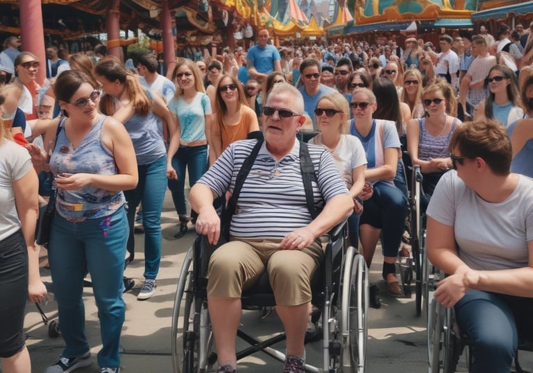 A small group enjoying a sunny community garden event together.