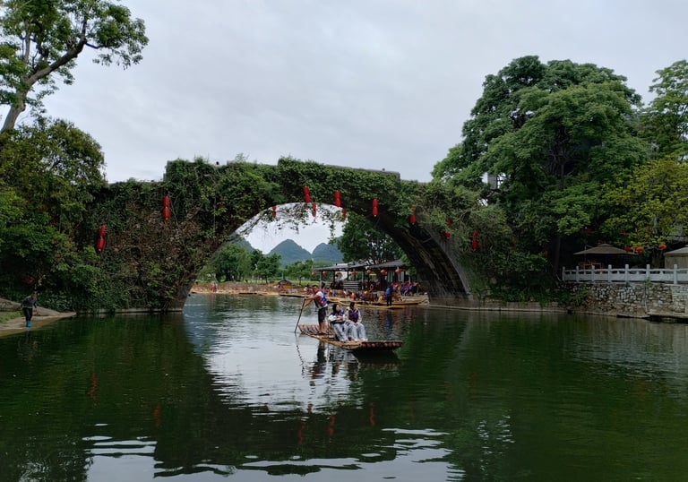 Rafting on the Yulong River near Li River Resort