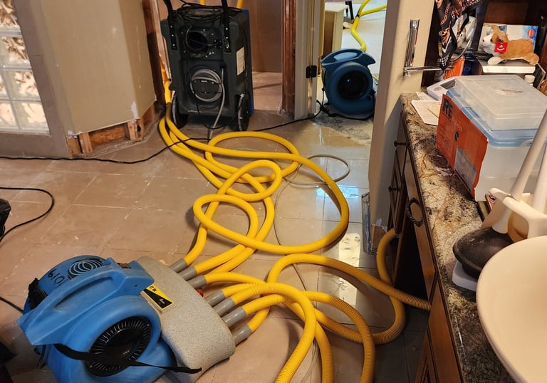Structural drying after a flood