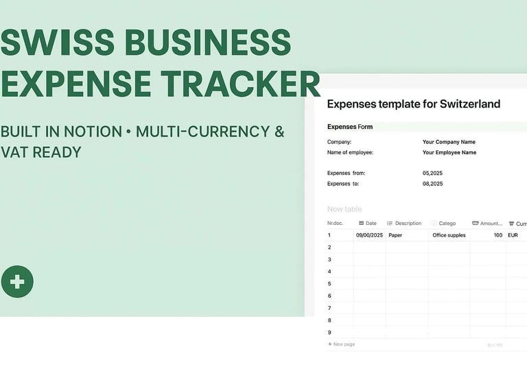 a swiss business expense tracker