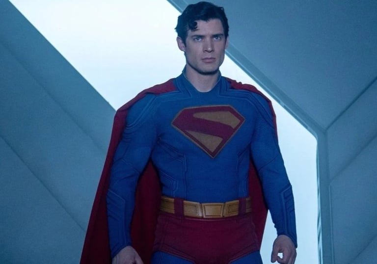 a man in a superman suit and a superman costume