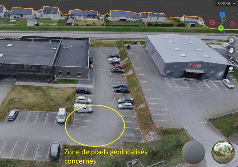 Vue de la photogrammétrie orientation drone