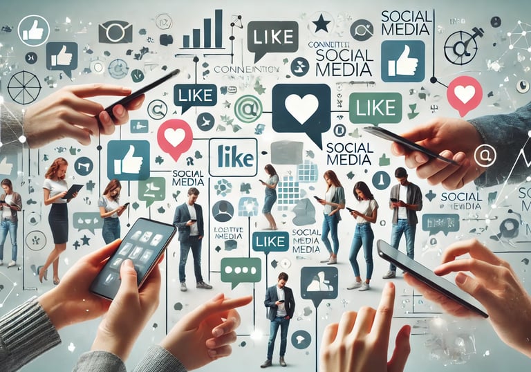 Un grupo de personas sosteniendo sus celulares con las manos revisando las redes sociales.