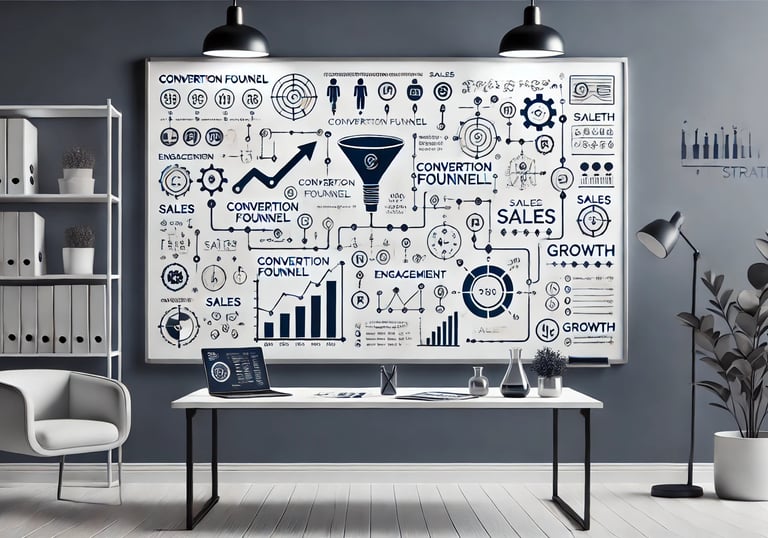 un pizarron blanco para escribir las estrategias con mucha luz e imaginacion