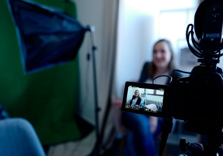 Media training session on camera coaching