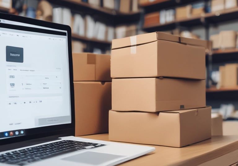 a man riding a skateboard down a street next to tall buildings