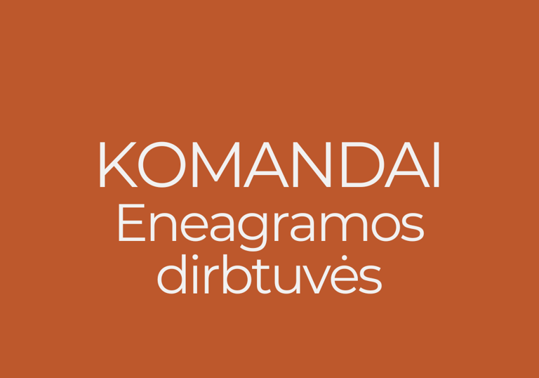 Eneagramos dirbtuvės komandai