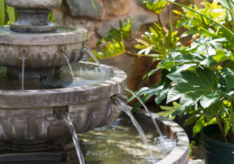 Professional fountain cleaning maintenance by TOT Cleaning & Landscape experts.