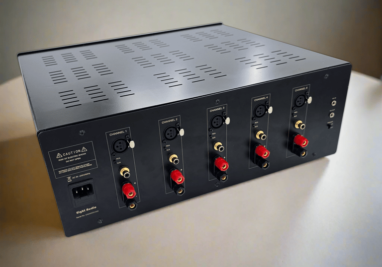 Eight Audio Five Channel Power Amplifier