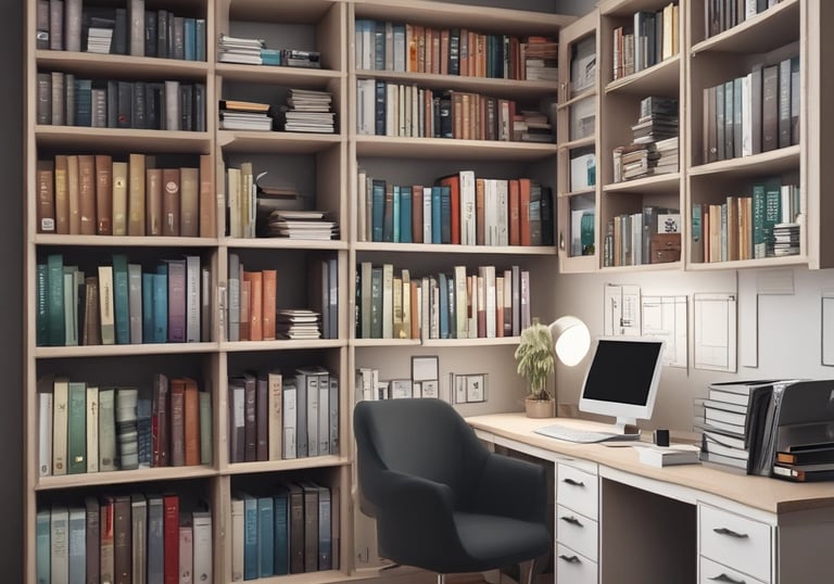 Escritório organizado pela equipe Mariana Organizer 