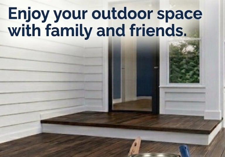 Deck Staining in marshfield and plymouth county by Michael cummings Painting 