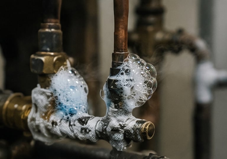 perdida de refrigerante en cañeria de freon