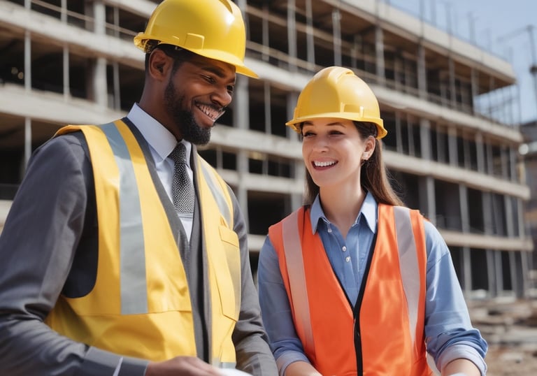 A modern office meeting room with legal books and warm lighting.