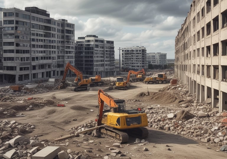 A consultant discussing sustainable building materials with a small group of professionals in a modern office.