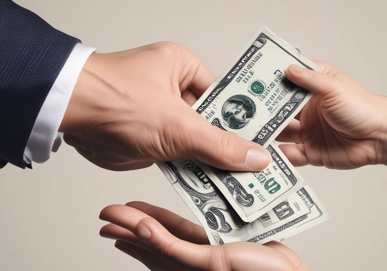 a man riding a skateboard down a street next to tall buildings