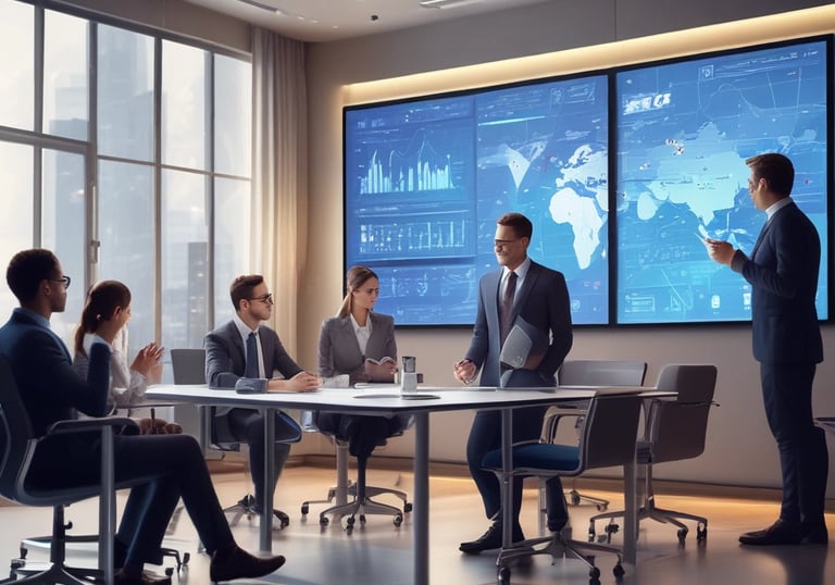 Close-up of a sleek custom gaming desktop with colorful LED lighting.