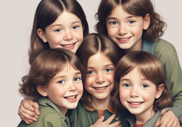 A calm group session focusing on emotion regulation with attentive children and a caring staff member.