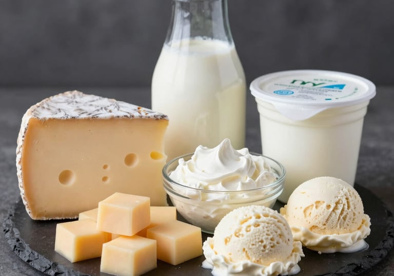 Close-up of colorful confectionery ingredients arranged in bowls and jars.