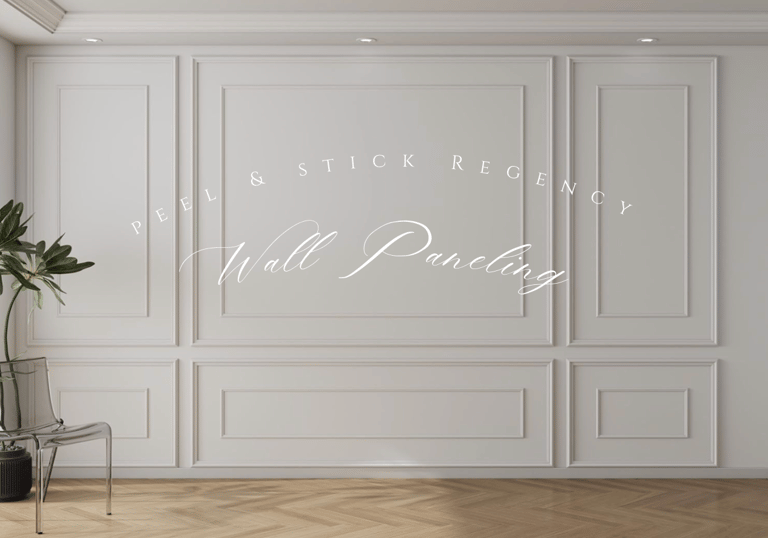 Learn how to create a Jane Austen-inspired Regency room on a budget! Using Amazon peel and stick wal