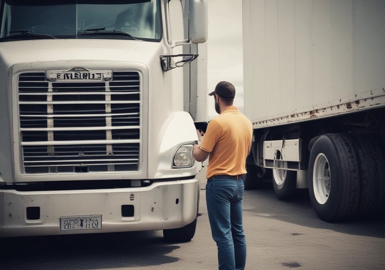 Close-up of a mechanic using a diagnostic scanner on a car dashboard.